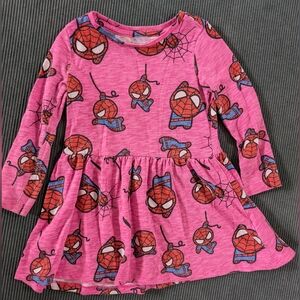 Marvel and Spotted Zebra Spidey Pink Toddler Dress